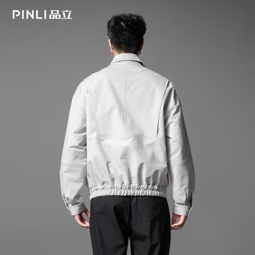 PINLI品立2025秋季新款翻领宽松工装夹克男潮牌百搭休闲廓形外套GD253104006 商品图3