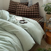 100%棉四件套全棉混搭纯色格子床品套件 商品缩略图2
