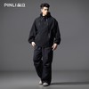 PINLI品立2025秋季新款拉链装饰宽松连帽夹克男士插肩袖休闲外套GD253104103 商品缩略图2