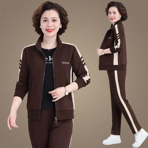 2026新款妈妈装中老年休闲运动服套装女春秋季大码立领卫衣两件套 商品图1