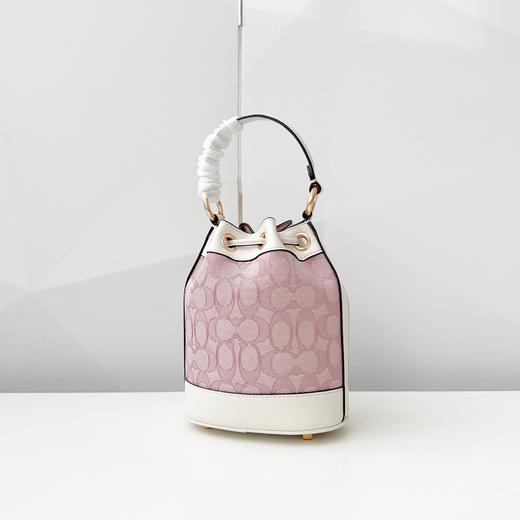 GZ213-COACH蔻驰金属硬件可拆卸肩带 织物拼牛皮革水桶包单肩斜挎手提包-(KS*MM) 商品图1