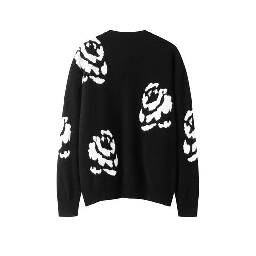 S·Y·C【暗夜花影】山羊绒V领玫瑰花针织开衫外套R25050 商品图2