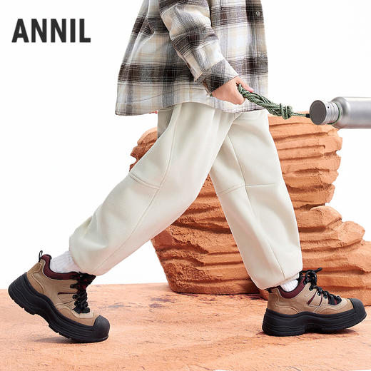 【实体店同款】男女童全腰针织长裤冬季新款安奈儿童装AM546100 商品图2