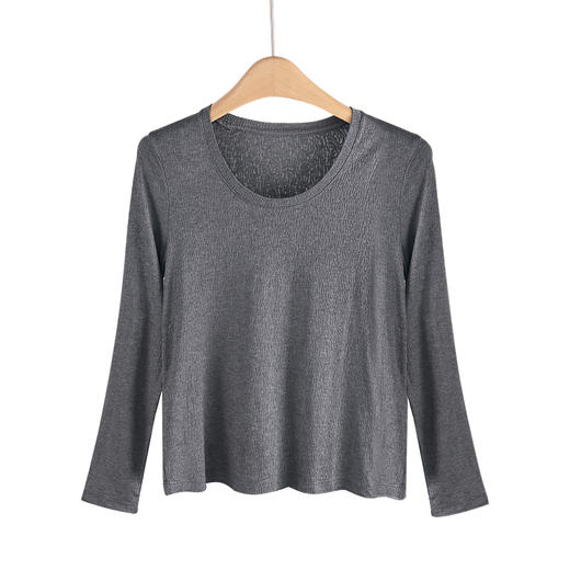 美奈川 羊绒提花大U领长袖 BN09181 商品图2