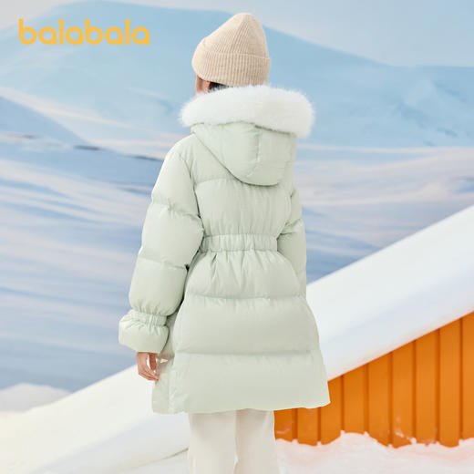 巴拉巴拉童装儿童羽绒服女童冬季中长款收腰加厚保暖外套蓄热防护 商品图2
