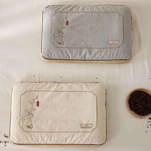 自然醒禾绣立体棉麻荞麦枕XK 商品图11