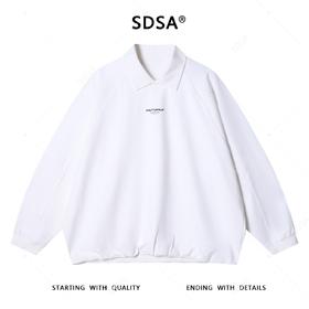 SDSA男士秋冬新款痞帅男装美式字母印花翻领卫衣宽松百搭简约上衣