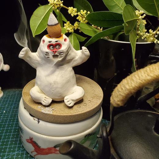 搞怪泥猴陶瓷倒流香插 手工摆件装饰品 家居创意摆设桌面装饰中式礼物 商品图1