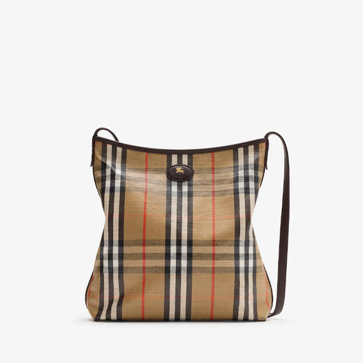 BURBERRY 巴宝莉 女士马术骑士徽标贴片小号 Highlands 单肩包 格子 8112195 B9368 商品图0