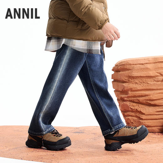 【实体店同款】男童全腰牛仔长裤冬季新款安奈儿童装AB546041 商品图0