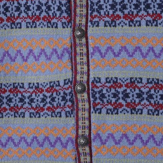 SDSA秋冬新款痞帅男装潮牌民族风提花条纹纽扣开衫圆领毛衣针织衫 商品图2