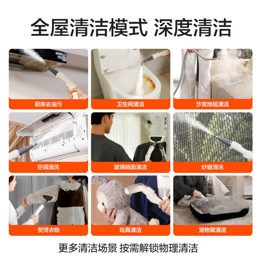 亿力高温蒸汽清洁去油污家用厨房厕所油烟设备空调清洗拖把 商品图1