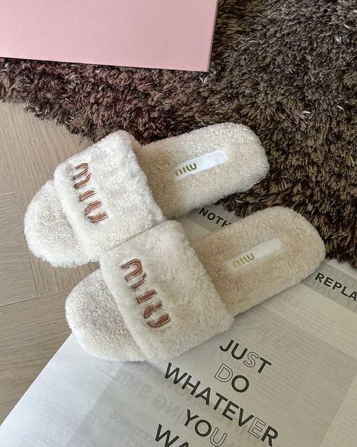 现货 THS-无 缪家 女士 秋冬羊羔毛软糯毛毛拖鞋 4色 BZ1264 商品图8