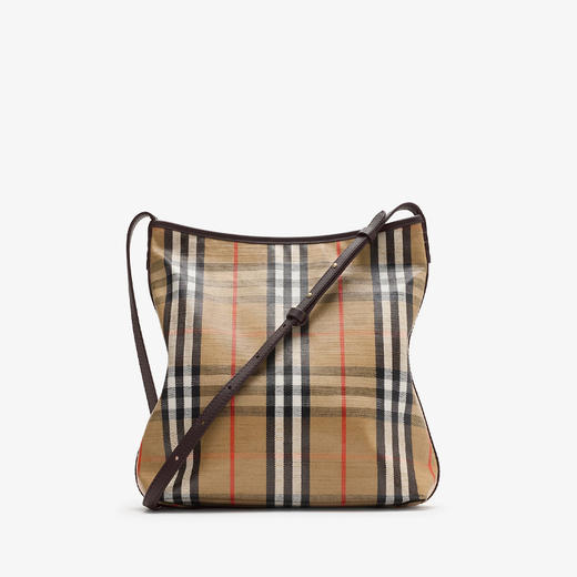 BURBERRY 巴宝莉 女士马术骑士徽标贴片小号 Highlands 单肩包 格子 8112195 B9368 商品图2