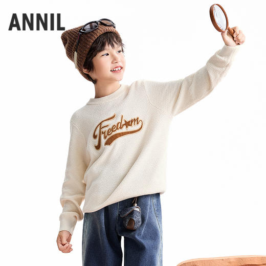【实体店同款】男童圆领棉线衫冬季新款安奈儿童装AB544032 商品图1