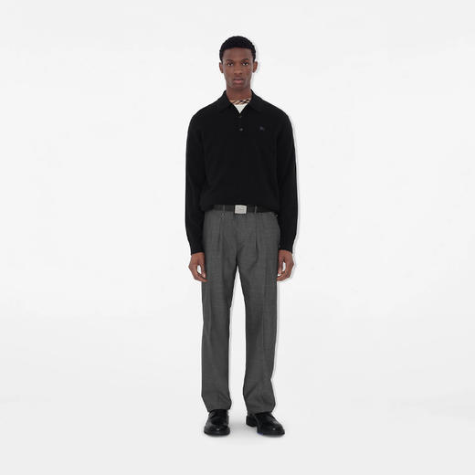 BURBERRY 巴宝莉 男士双面格纹方形骑士印花腰带 黑色 8112217 A1189 商品图3