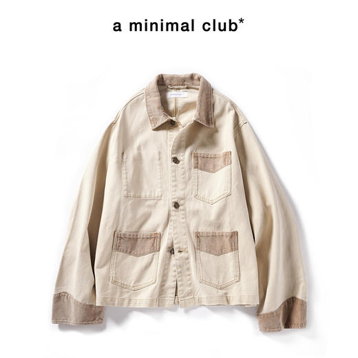 a minimal club撞色拼接灯芯绒夹克oversize休闲美式上新AM58TJ08 商品图0
