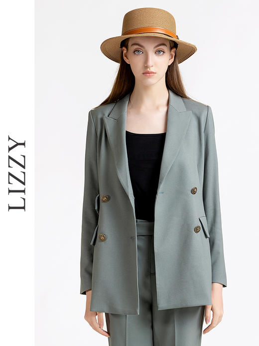 LIZZY 早秋时尚帅气老钱风气质优雅百搭通勤西装外套7878 商品图2