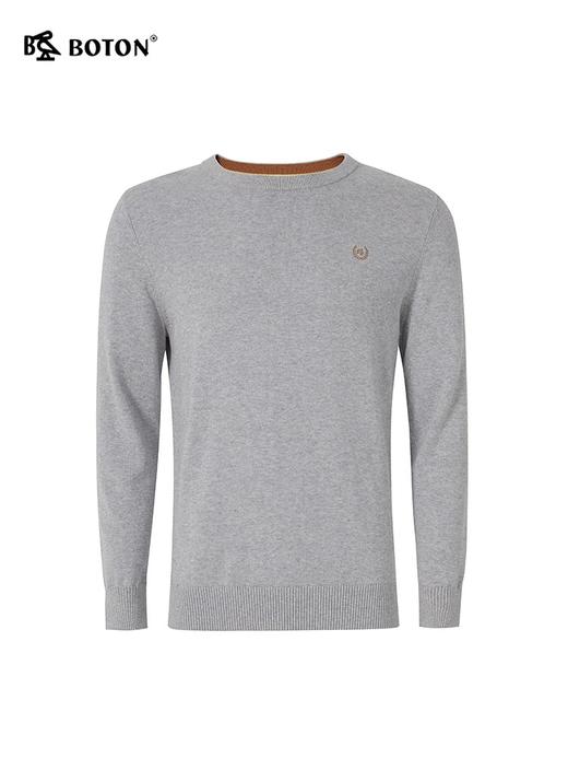 [山羊绒]波顿男士秋冬 毛衣 圆领套头 柔暖合身休闲长袖款MU733323 商品图7