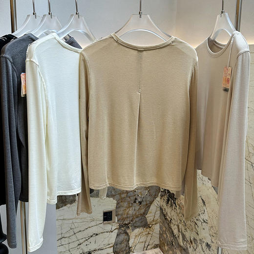 27%莫代尔+9%绵羊毛 圆领莫代尔羊毛云感上衣   A-5311 商品图7