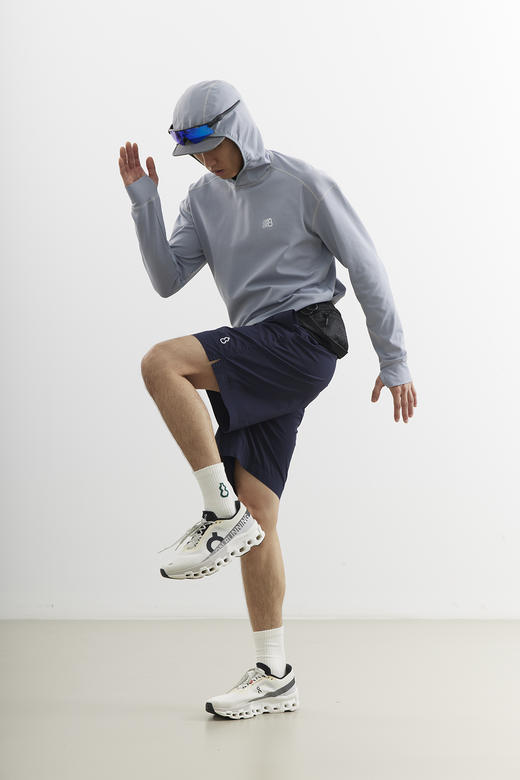 吃茶去chichaqu25速干明线吸湿排汗连帽长袖T恤户外徒步骑行运动 商品图0