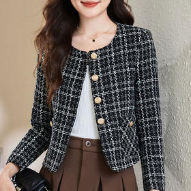 百媚生 高级感法式小香风外套小个子开衫703