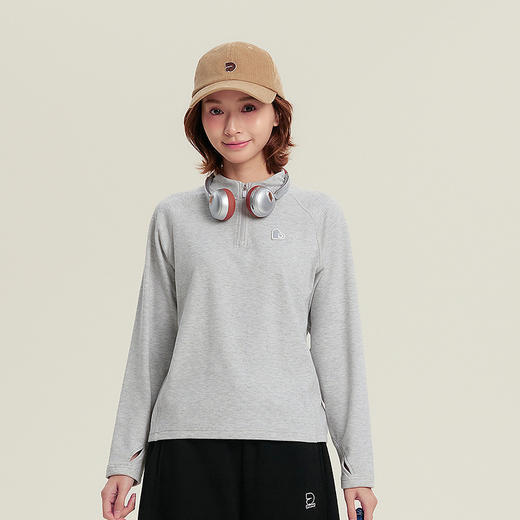 笛莎Deesha青少年女童T恤2025冬季女童蜂窝彩棉半拉链打底衫 商品图1