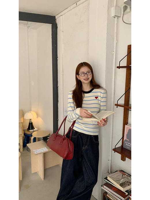 baby蓝条纹爱心 商品图1