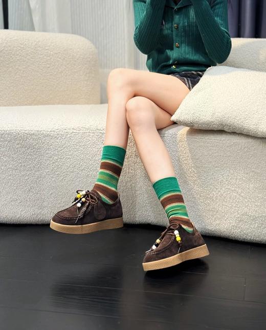 JEHURFIE/纪华菲丑萌慵懒牛皮厚底袋鼠勃肯鞋AB25376 商品图10