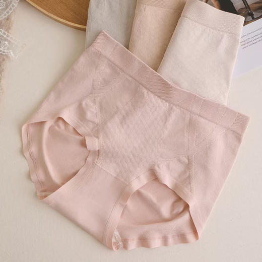 女士高弹提臀收腹柔滑舒适裸氨无缝内裤三角裤325 商品图2