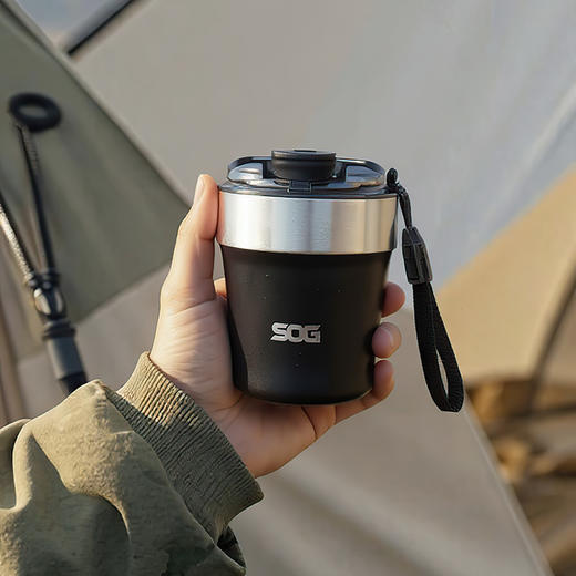 SOG索格 咖啡杯240ml 办公便携随行杯 316不锈钢 户外水杯 高颜值-分销 商品图0