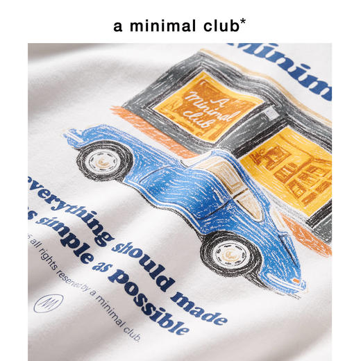 a minimal club重磅领袖口撞色趣味印花长袖T恤休闲百搭AM58TL02 商品图5