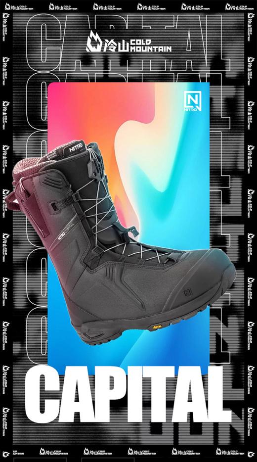 冷山雪具NITRO滑雪鞋尼卓雪鞋CAPITAL单板雪鞋舒适全能滑行男2526 商品图3