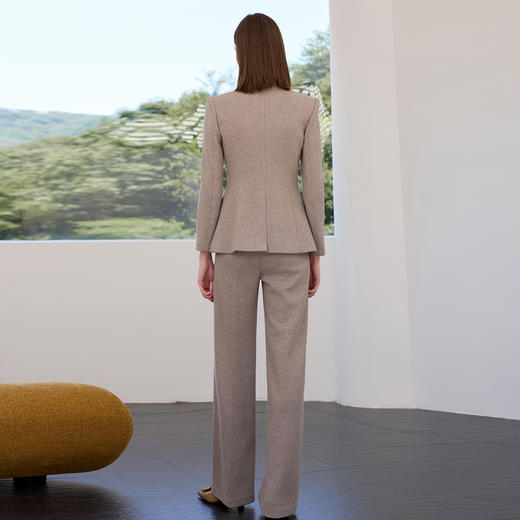 IWY/秋冬羊毛职业西装套装女高级感燕麦色西服外套总裁工作服CP2495-K 商品图4