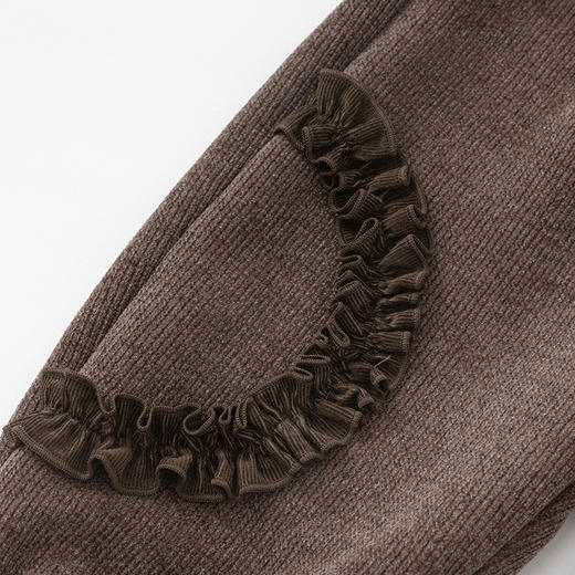 巴拉巴拉宝宝裤子女童休闲裤加绒保暖秋冬婴儿长裤荷叶边精致甜美 商品图3