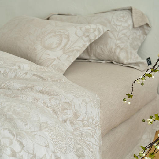 多喜爱森野色织棉麻提花-山岚织梦【棉麻交织】【柔软舒适】【色织提花工艺】森系花卉 古朴原色 A类标准 商品图11