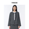 VIMAGE纬漫纪深灰色时尚减龄圆领直筒版型2025秋冬新款外套V2403105 商品缩略图3