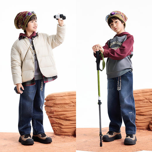 【实体店同款】男童全腰牛仔长裤冬季新款安奈儿童装AB546043 商品图3