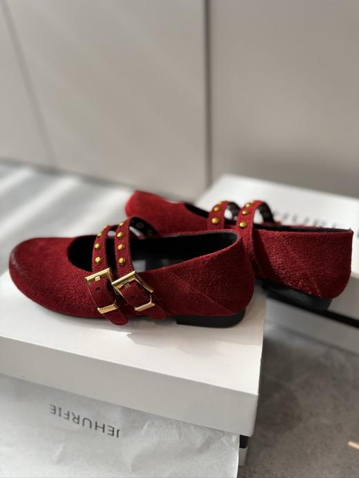 JEHURFIE/纪华菲长毛牛皮渐变一字带玛丽珍单舒AB25365 商品图0