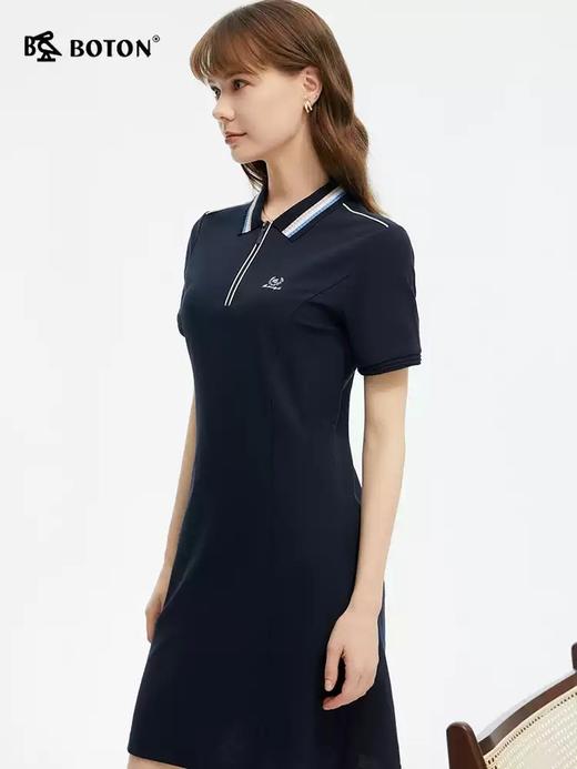 [冰感抑菌]波顿夏季女士Polo翻领美式休闲连衣裙LD258225 商品图2