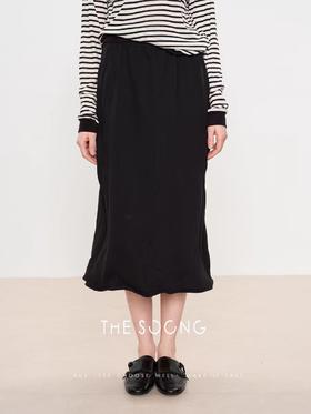 THESOONG"三种穿法"100%精梳棉保暖松紧中腰百变半身裙HFQZ5882
