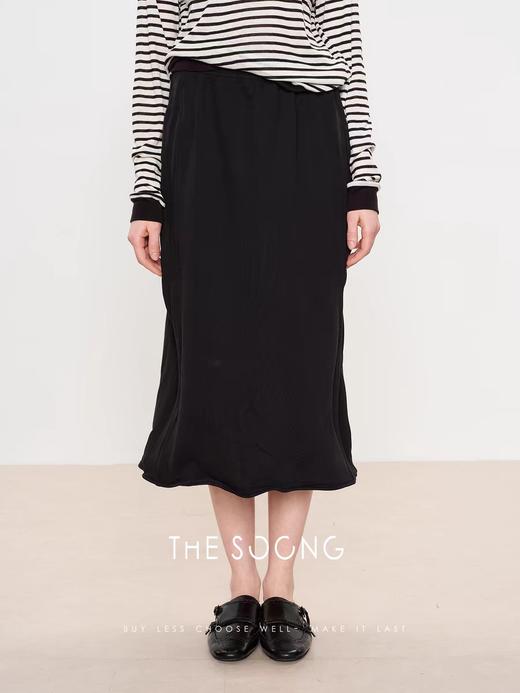 THESOONG"三种穿法"100%精梳棉保暖松紧中腰百变半身裙HFQZ5882 商品图0