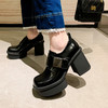 【预售5天】厚底乐福鞋女春秋季新款粗跟单鞋百搭增高英伦风小皮鞋ZMXY&ZM5200 商品缩略图2