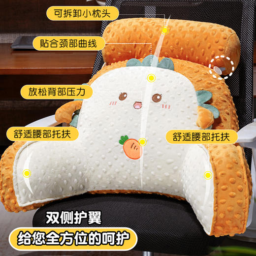 自然醒卡通压泡豆豆绒拥抱式腰靠QYL 商品图1
