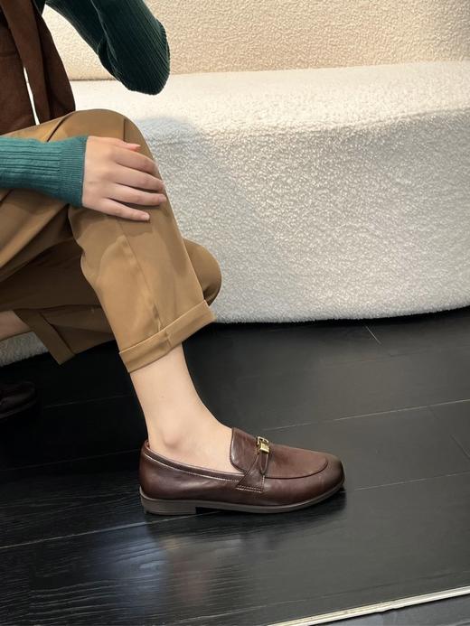 JEHURFIE/纪华菲腔调款～复古小金扣一脚蹬乐福单鞋AB25367 商品图8