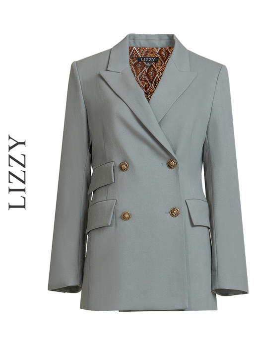 LIZZY 早秋时尚帅气老钱风气质优雅百搭通勤西装外套7878 商品图5