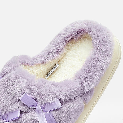 巴拉巴拉儿童棉拖鞋女童宝宝2025新秋冬棉鞋加绒室内家居鞋蝴蝶结 商品图3