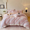 【品牌直发】加倍生活 A类宽边雕花高克重牛奶绒四件套 多色可选 床单床笠款可选 云暖雕花 可水洗机洗 商品缩略图1