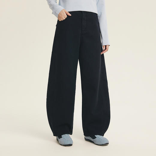 笛莎Deesha青少年女童裤子2025冬季女童加绒显瘦弯刀裤 商品图1