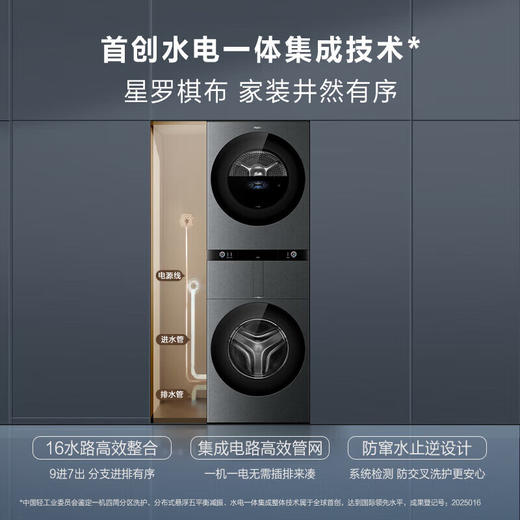 海尔融合洗护家 洗烘套装 首创四筒懒人多筒洗衣机 人感交互 净护精华洗 双擎三变频直驱 H1210-MBLNE/QT98TU1 商品图5